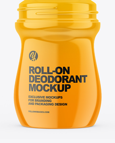 Glossy Roll-On Deodorant Mockup Glossy Roll-On Deodorant Mockup