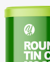 Round Tin Can w/ Glossy Finish Mockup