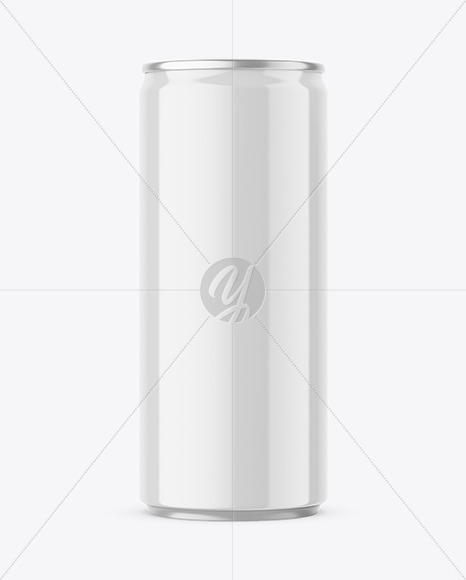 Metallic Drink Can w/ Glossy Finish Mockup