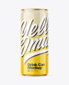 Metallic Drink Can w/ Glossy Finish Mockup