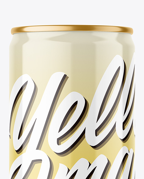 Metallic Drink Can w/ Glossy Finish Mockup