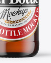 Amber Glass Beer Bottle Mockup