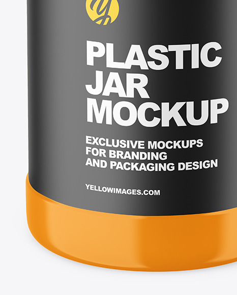 Glossy Plastic Jar Mockup