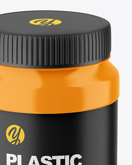 Glossy Plastic Jar Mockup