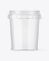 Empty 600g Clear Plastic Container Mockup