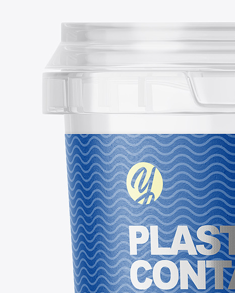 Empty 600g Clear Plastic Container Mockup