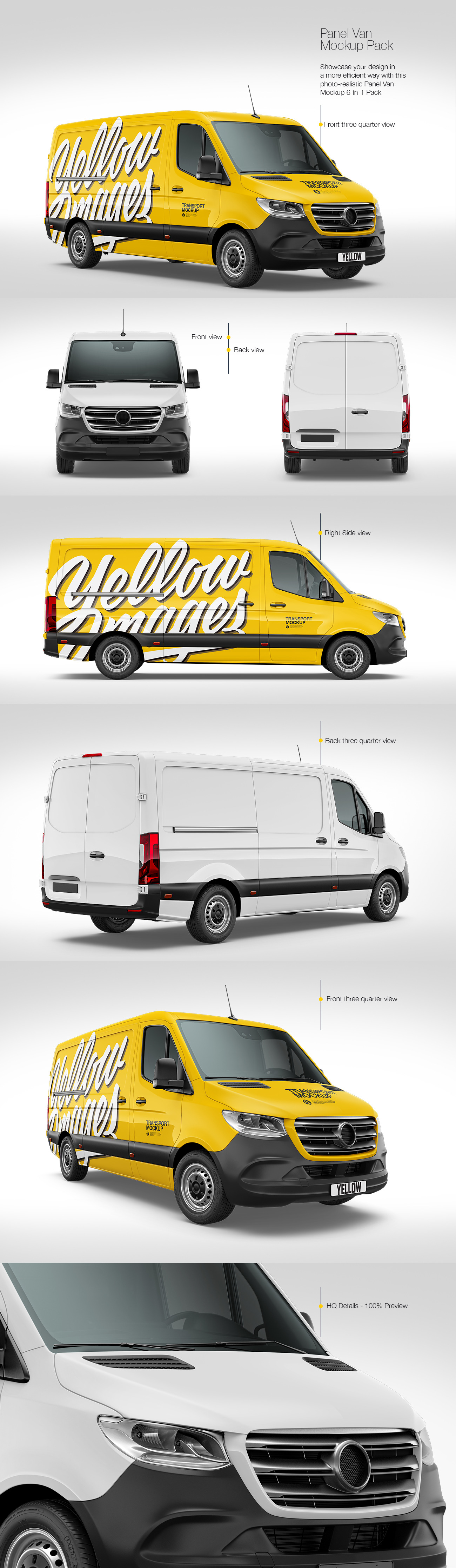 Panel Van Mockup Pack Panel Van Mockup Pack