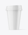 Glossy Plastic Coffee Cup Mockup