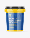 600g Glossy Plastic Container Mockup