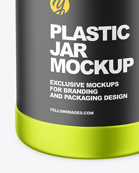 Metallized Plastic Jar Mockup