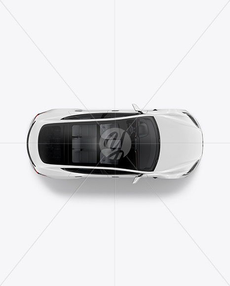 Electric Executive Car Mockup - Top View