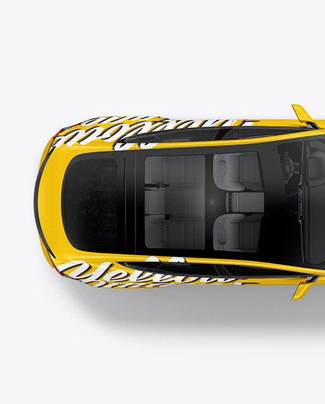 Electric Executive Car Mockup - Top View