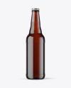 Dark Amber Glass Beer Bottle Mockup