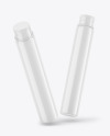 Two Glossy Cosmetic Bottles Mockup