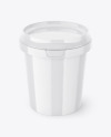 600g Glossy Plastic Cup Container Mockup