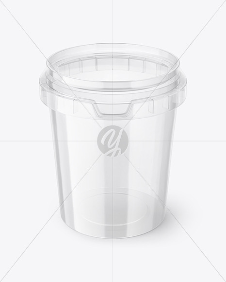 Empty Clear Plastic Cup Container Mockup