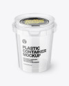 Empty Clear Plastic Cup Container Mockup