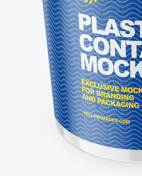 Empty Clear Plastic Cup Container Mockup