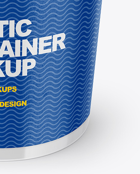 Empty Clear Plastic Cup Container Mockup