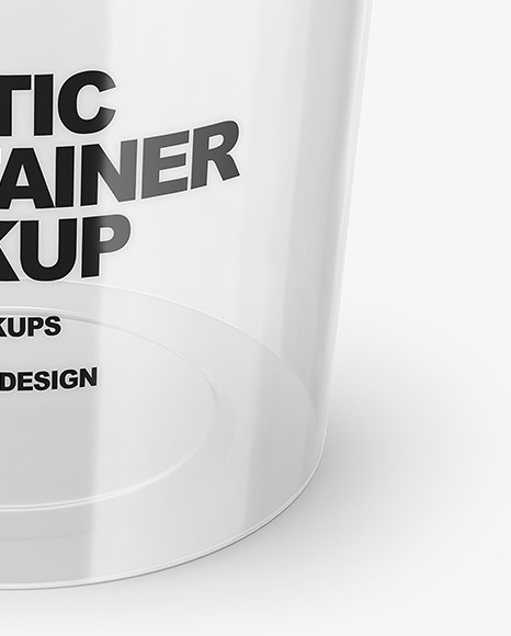 Empty Clear Plastic Cup Container Mockup