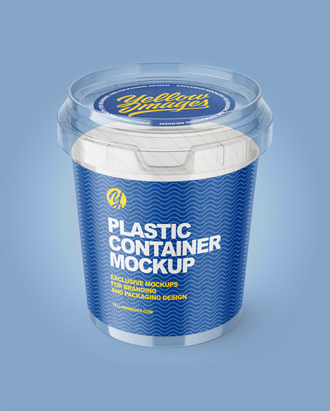 Empty Clear Plastic Cup Container Mockup