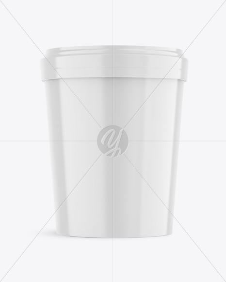 Glossy Ice Cream Bucket Mockup