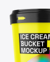 Glossy Ice Cream Bucket Mockup