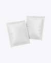 Two Matte Sachets Mockup