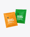 Two Matte Sachets Mockup