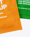 Two Matte Sachets Mockup