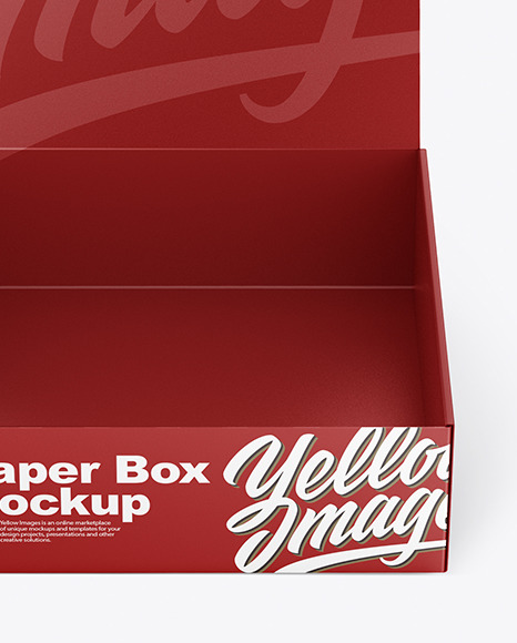 Opened Paper Box Mockup