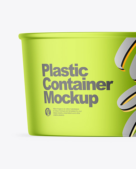 Opened Matte Metallic Container Mockup