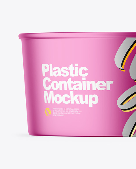 Opened Matte Metallic Container Mockup