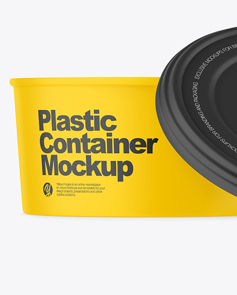 Opened Matte Plastic Container Mockup