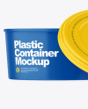 Opened Glossy Plastic Container Mockup