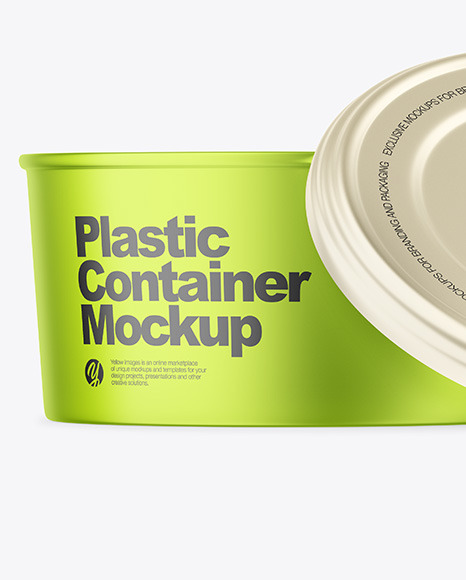 Opened Matte Metallic Container Mockup