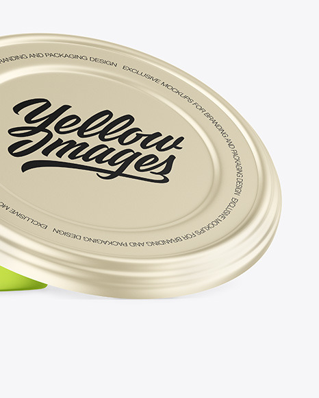 Opened Matte Metallic Container Mockup