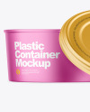 Opened Matte Metallic Container Mockup