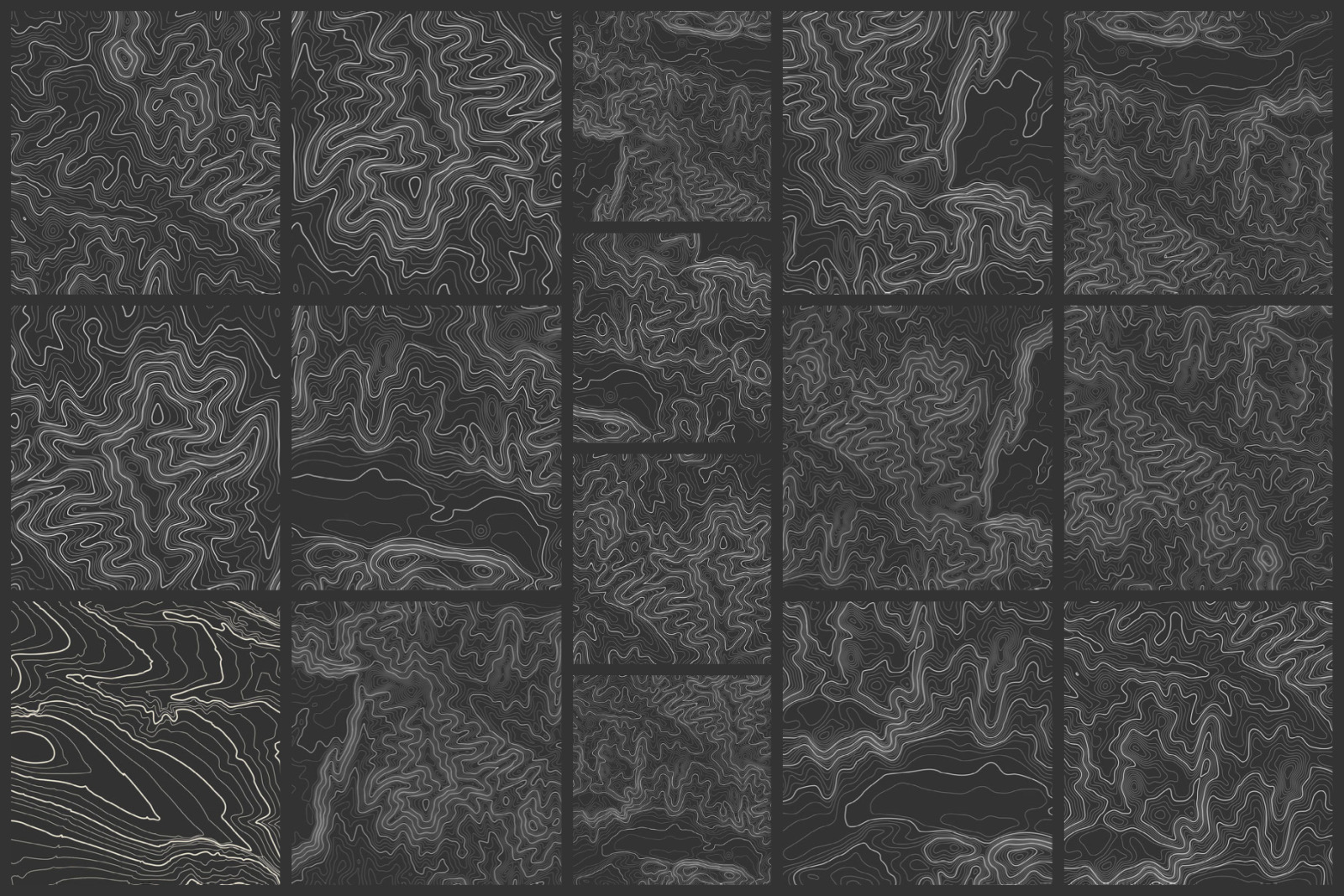 90 Topographic Maps Vector