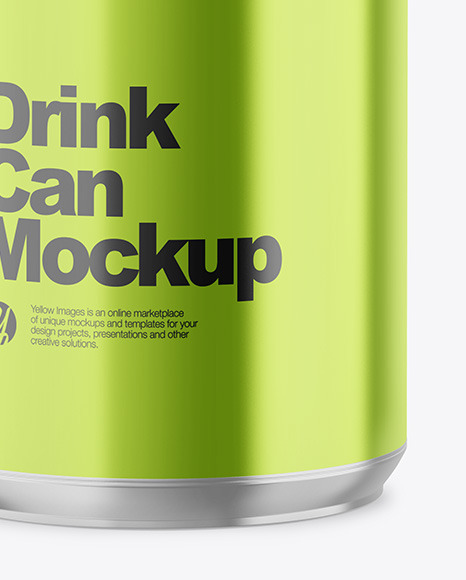 355ml Glossy Metallic Drink Can Mockup