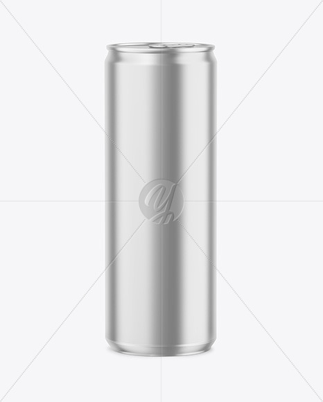 355ml Matte Metallic Drink Can Mockup