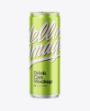 355ml Matte Metallic Drink Can Mockup