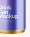 355ml Matte Metallic Drink Can Mockup