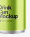 355ml Matte Metallic Drink Can Mockup