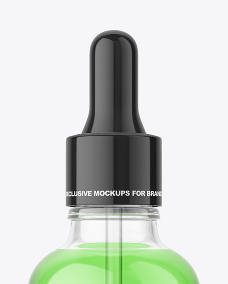 Clear Glass Dropper Bottle Mockup