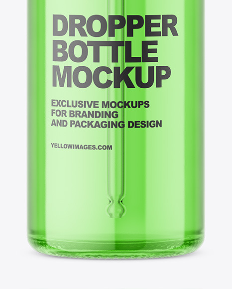 Clear Glass Dropper Bottle Mockup