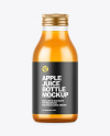 Clear Glass Apple Juice Bottle Mockup