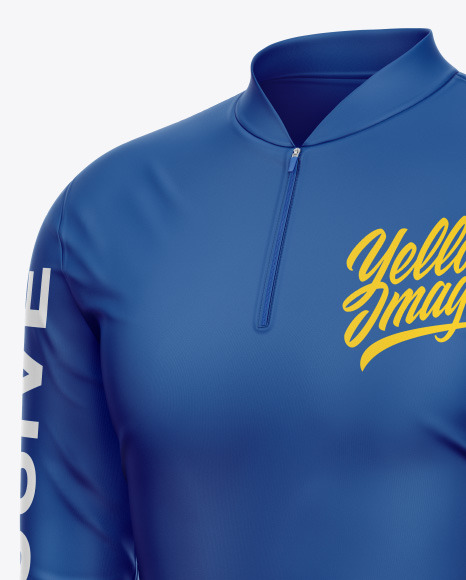 Men's Jersey With Long Sleeve Mockup