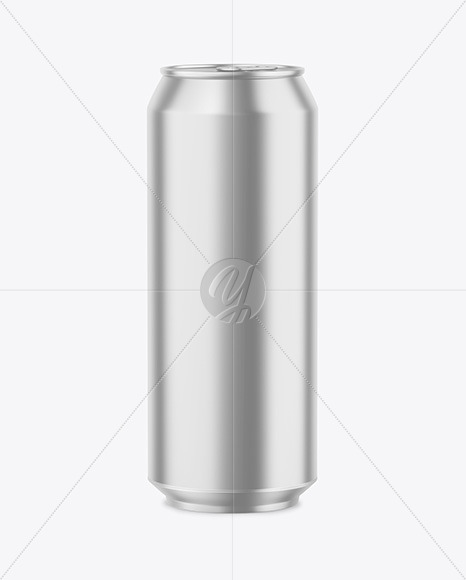 500ml Matte Metallic Drink Can Mockup