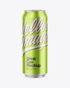 500ml Matte Metallic Drink Can Mockup